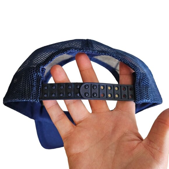 Vintage West Virginia Rope Hat Navy Blue Snapback Mesh Trucker Cap - Picture 7 of 10